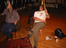 Sax heads Sandy & Petr Laughin In The Poorhouse session 2003